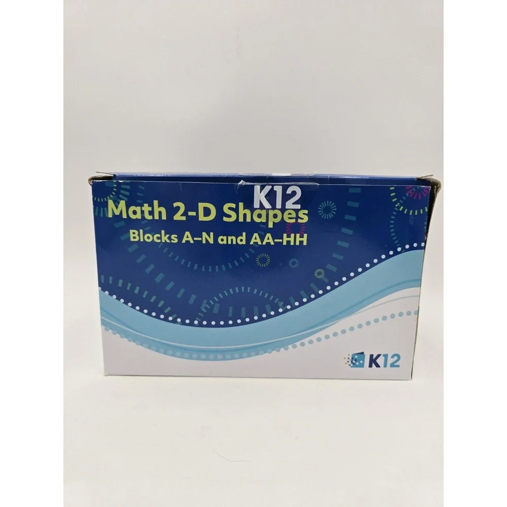 Math Manipulatives- K12‎ 2D Geometric Shapes Blocks Open Box